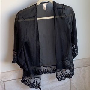 Black Kimono Top - Swim Coverup
